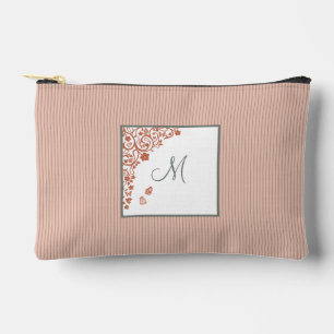 Pochette À Accessoires Poussière Peach Stripe Terracotta Papillon Monogra