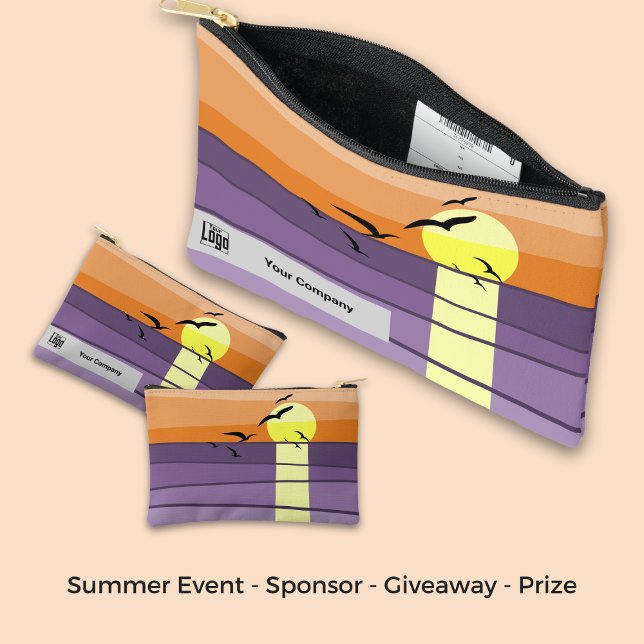 Pochette À Accessoires Prix d'été Cadeau de récompense Moto d'entreprise  (Summer Event Prize Reward Gift Motto Company Logo Accessory Pouch)