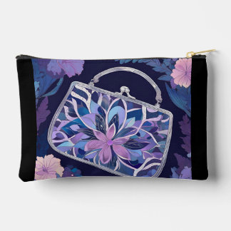 Pochette À Accessoires Purple Night Roses AI art