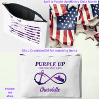 Purple Up for Military Kids USA Drapeau Personnali