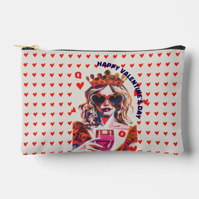 Pochette À Accessoires Queen of Hearts Pop Art Spiral  (Recto)