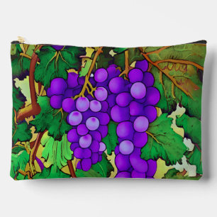 Pochette À Accessoires Raisins pourpres sur la vigne