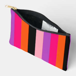 Pochette À Accessoires Rayures contemporaines d'Halloween