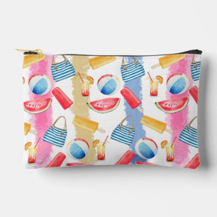 Pochette À Accessoires Rayures d'été de plage