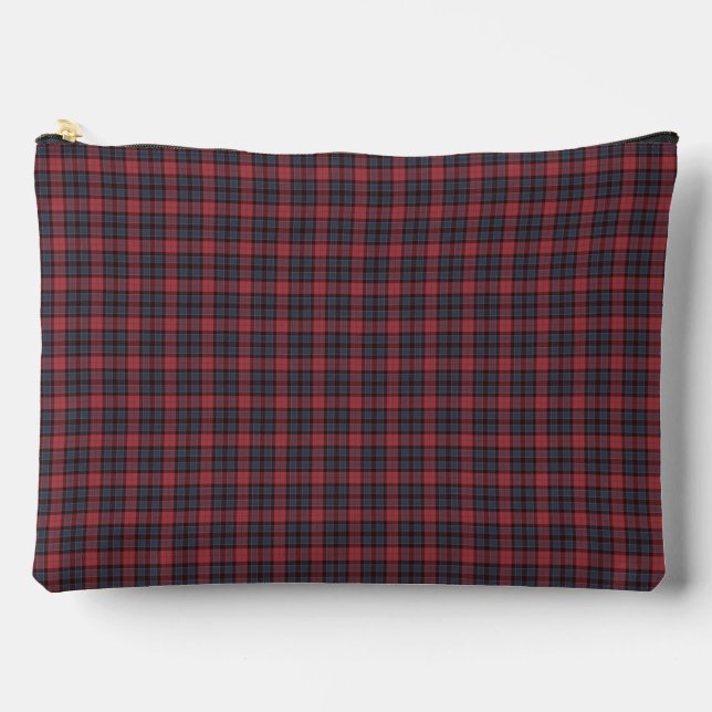 Pochette À Accessoires Red Blue Plaid Tartan Pattern (Recto)