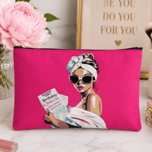 Pochette À Accessoires Reine d'anniversaire tendance personnalisée