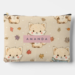 Pochette À Accessoires Renard d'automne confortable et personnalisé avec
