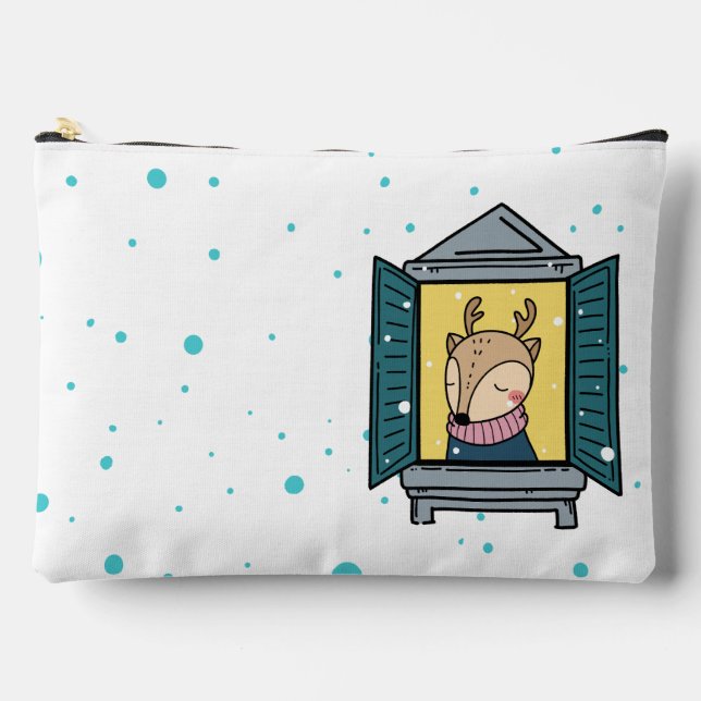 Pochette À Accessoires Rennes À La Fenêtre (Recto)