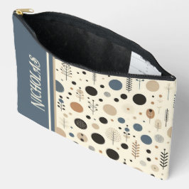 Pochette À Accessoires Résumé Woodland Nom personnalisé