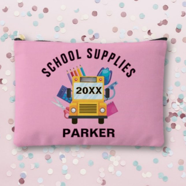Pochette À Accessoires Retour à l'école Personnalisation personnalisée en (Créateur téléchargé)