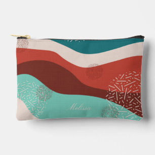 Pochette À Accessoires Rétro de script personnalisé
