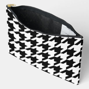 Pochette À Accessoires Retro Moderne Noir Blanc Tissage des dents