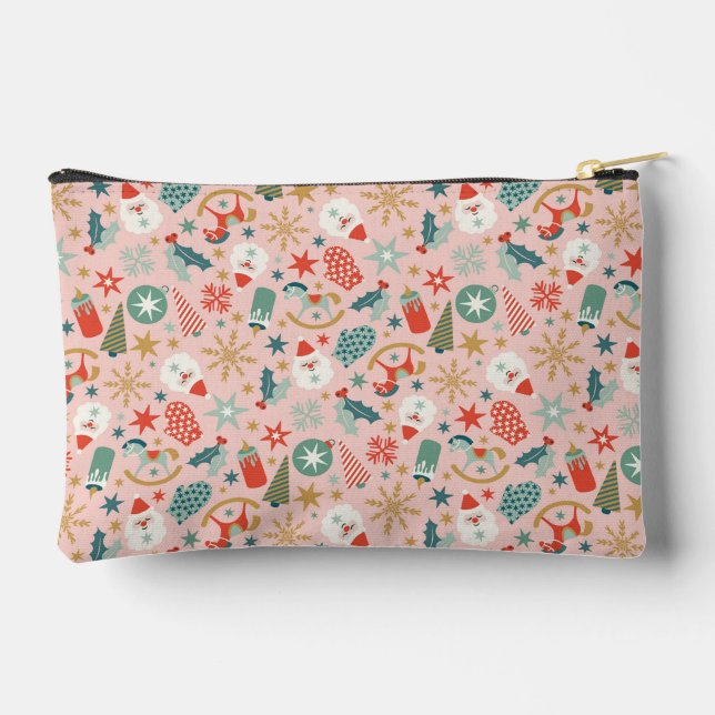 Pochette À Accessoires Retro Pastel Christmas  (Verso)