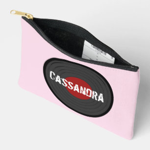Pochette À Accessoires Rock N Rouleau disque vinyle rond personnalisé