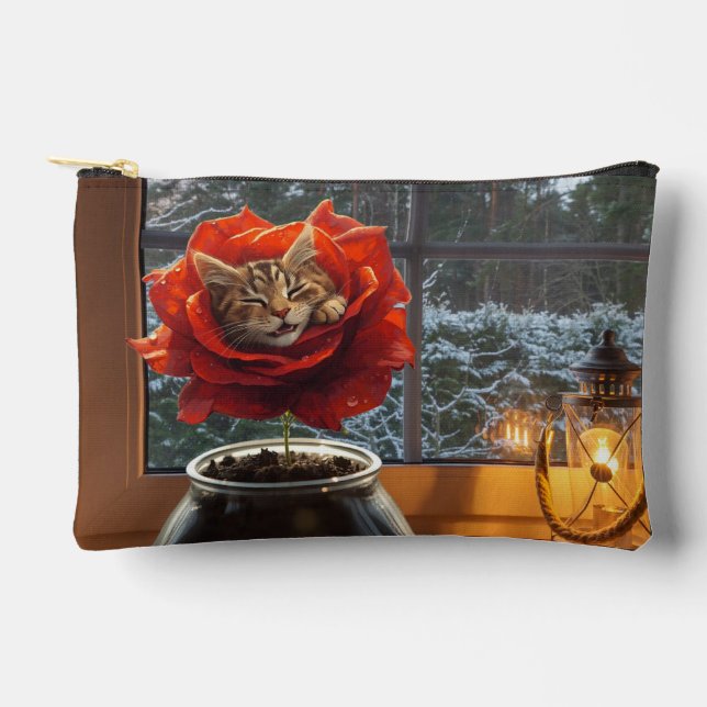 Pochette À Accessoires Rose Cat Dream  (Recto)