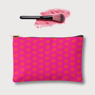 Pochette À Accessoires Rose chaud tendance et beau Motif de coeur