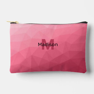 Pochette À Accessoires Rose dégradé rose motif de maillage géométrique