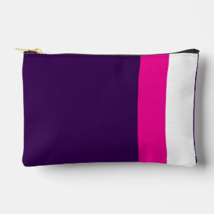 Pochette À Accessoires Rose et blanc sur marine petit