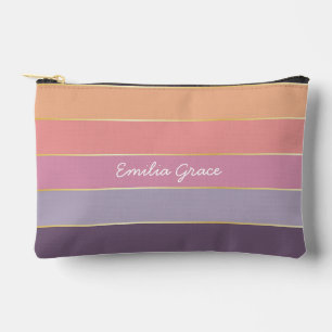 Pochette À Accessoires rose orange Personnalisé Couleur Été Blocage Bande