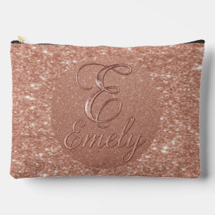 Pochette À Accessoires Rose personnalisé Parties scintillant Gold Design 