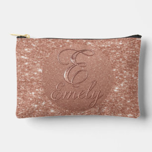 Pochette À Accessoires Rose personnalisé Parties scintillant Gold Design 