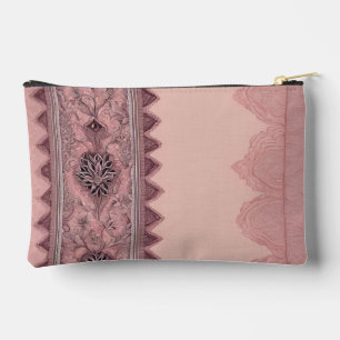 Pochette À Accessoires Rose poudré et style beige d'art IA