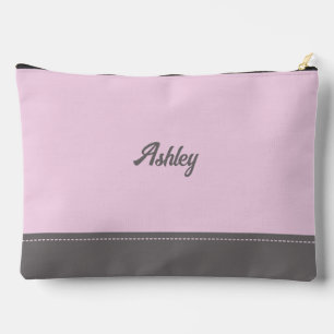 Pochette À Accessoires Rose poudré gris personnalisé stylé prépa chic sur
