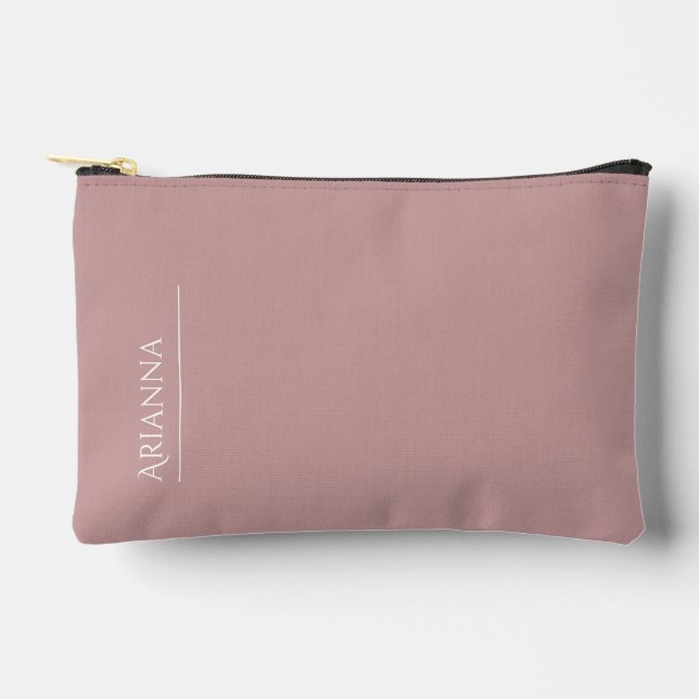 Pochette À Accessoires Rose poussiéreux personnalisé (Recto)