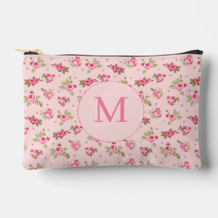 Pochette À Accessoires Rose romantique Rose Vintage Monogramme floral