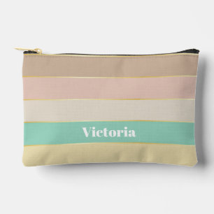 Pochette À Accessoires rose vert personnalisé Couleur de l'été Blocs