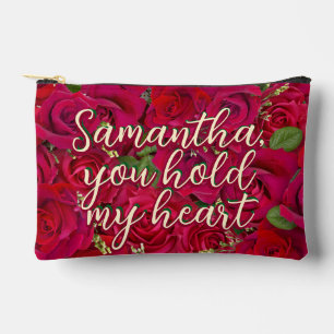 Pochette À Accessoires Roses rouges de la Saint-Valentin avec message per