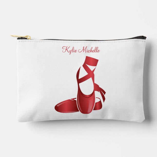 Pochette À Accessoires Rouby Red Ballet Chaussures avec nom Danse (Recto)