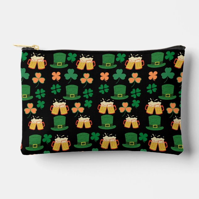 Pochette À Accessoires Saint patrick's day celtic, irish funny pattern (Recto)