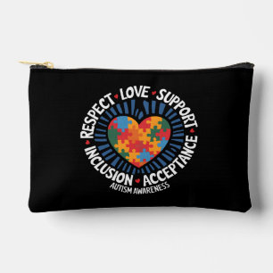 Pochette À Accessoires Sensibilisation à l'autisme Respect autistique Amo
