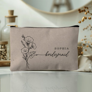 Pochette À Accessoires Sept Mois de naissance Fleur Épouse personnalisée
