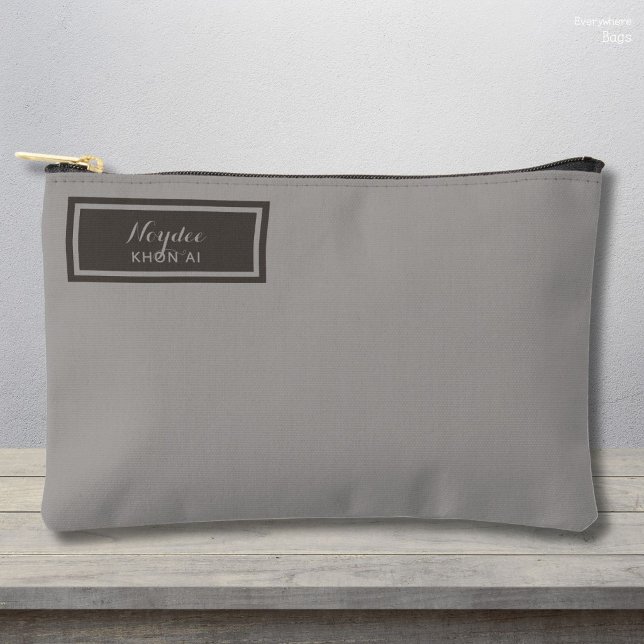 Pochette À Accessoires Serious Classic Minimal Simple Grey (Créateur téléchargé)