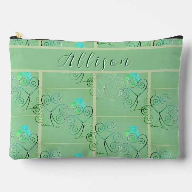 Pochette À Accessoires Shamrocks malins imprimés (Recto)