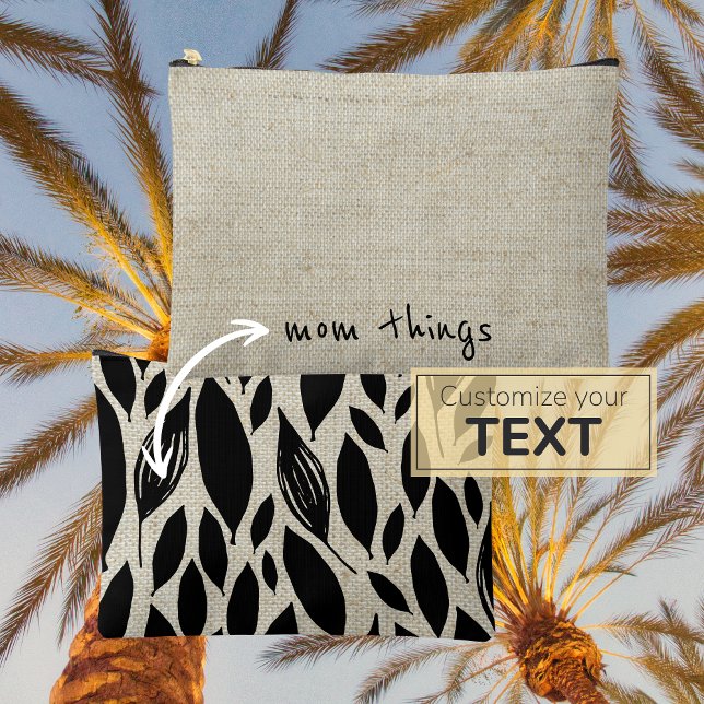 Pochette À Accessoires Simple fête des mères Impression minimale Couper l (Simple, modern accessory pouch with customizable text makes a great Mother's Day gift for her)