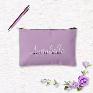 Pochette À Accessoires Simple Moderne Mariage Personnalisé Violet Lilas