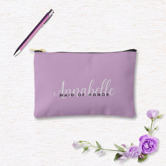 Pochette À Accessoires Simple Moderne Mariage Personnalisé Violet Lilas