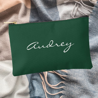 Pochette À Accessoires Simple Moderne Minimaliste Joli Esthétique Vert