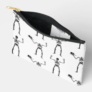 Pochette À Accessoires Skeletons D'Halloween, Baguette Ou Traite, Boo