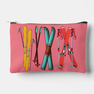Pochette À Accessoires Ski amusant Ski coloré Ski skieur