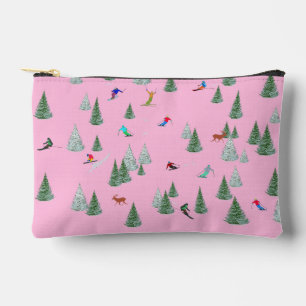 Pochette À Accessoires Skieurs alpins Ski alpin Rose pastel