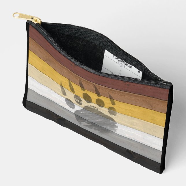 Pochette À Accessoires SlipperyJoe's Bear Pride drapeau de la texture du  (Ouvrir)