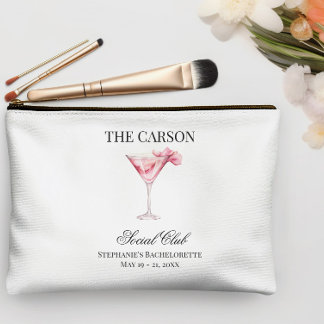 Pochette À Accessoires Social Club Cocktail rose Bridesmaid