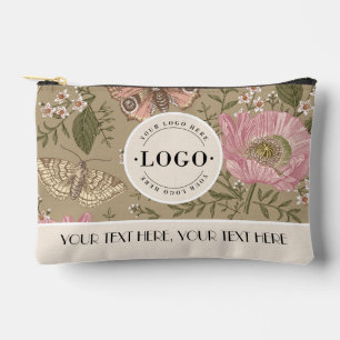 Pochette À Accessoires Société de logo d'entreprise florale botanique