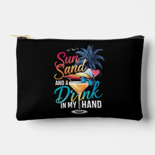 Pochette À Accessoires Soleil Sable et un Verre à la Main Croisière de Pl