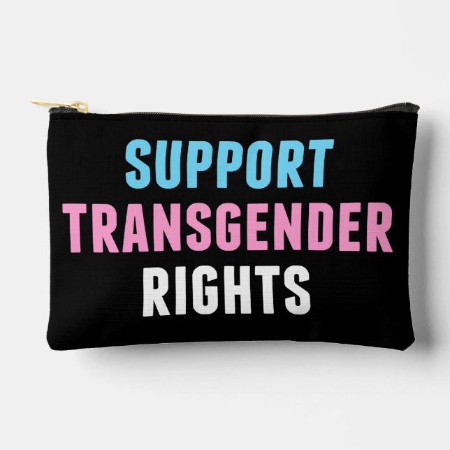 Pochette À Accessoires Soutien aux droits transgenres (Recto)