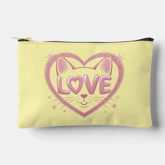 Pochette À Accessoires Sparkling Cat Love (Recto)